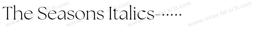 The Seasons Italics字体转换